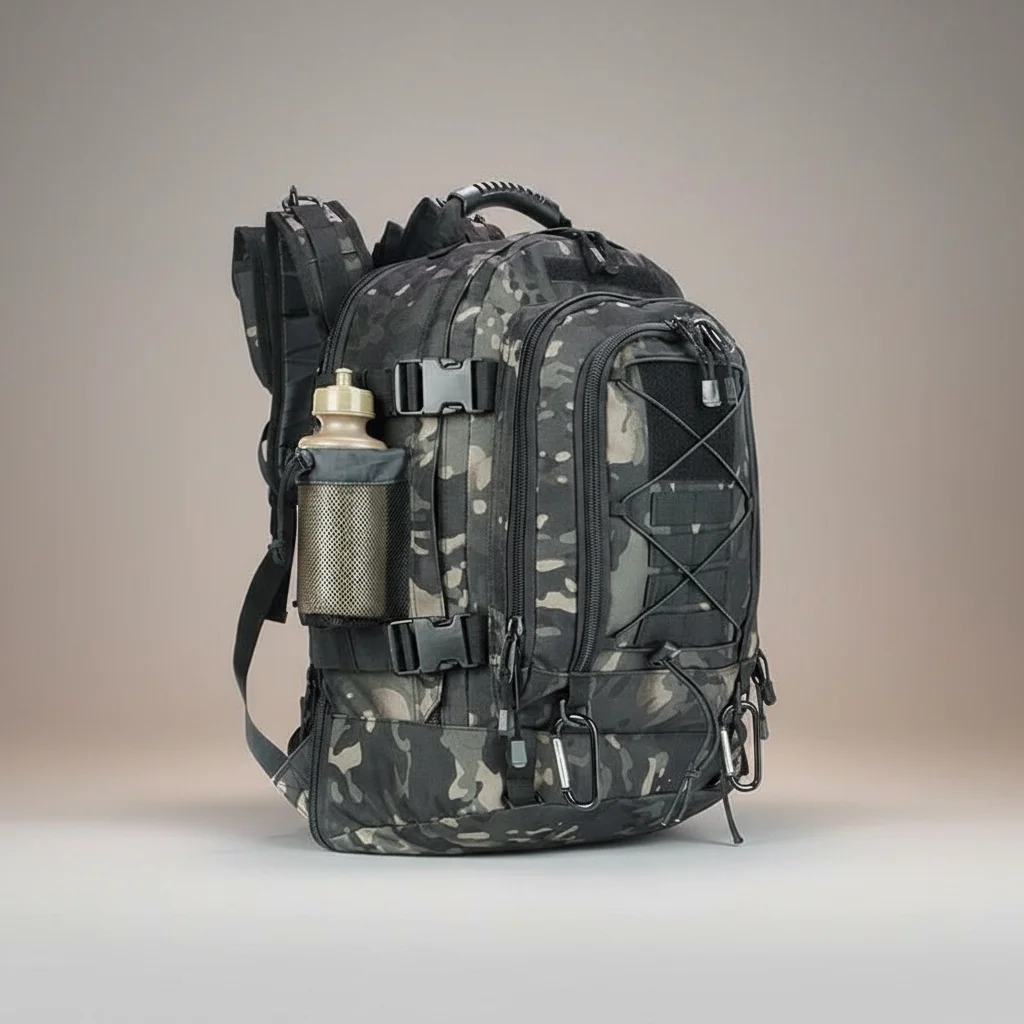 Sac a dos militaire 60l tactique multicam noir - Vue 3 - Sac a Dos Militaire