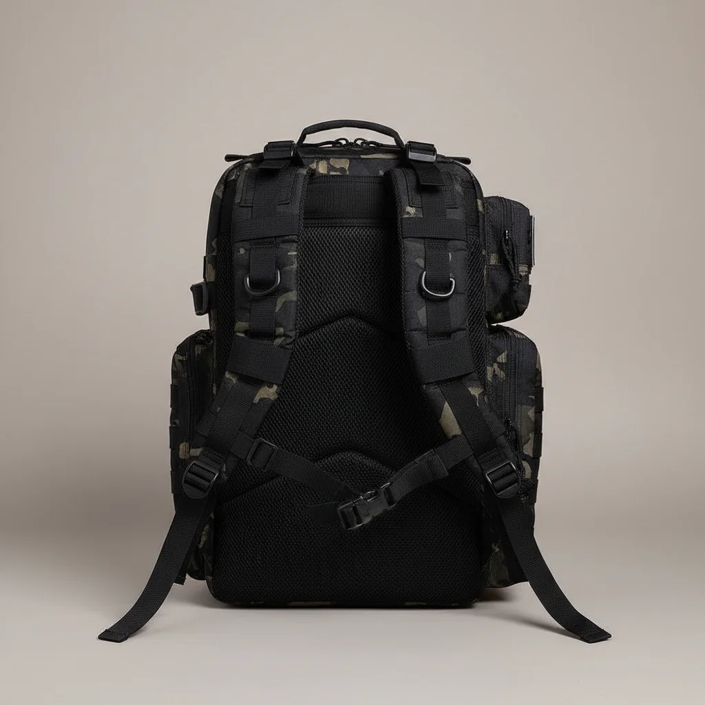 Sac a dos militaire tactique 50l multicam noir - Vue 3 - Sac a Dos Militaire