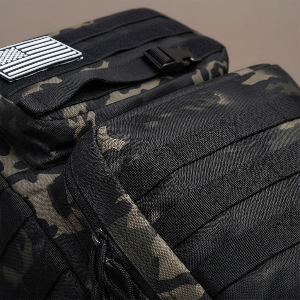 Sac a dos militaire tactique 50l multicam noir - Vue 4 - Sac a Dos Militaire