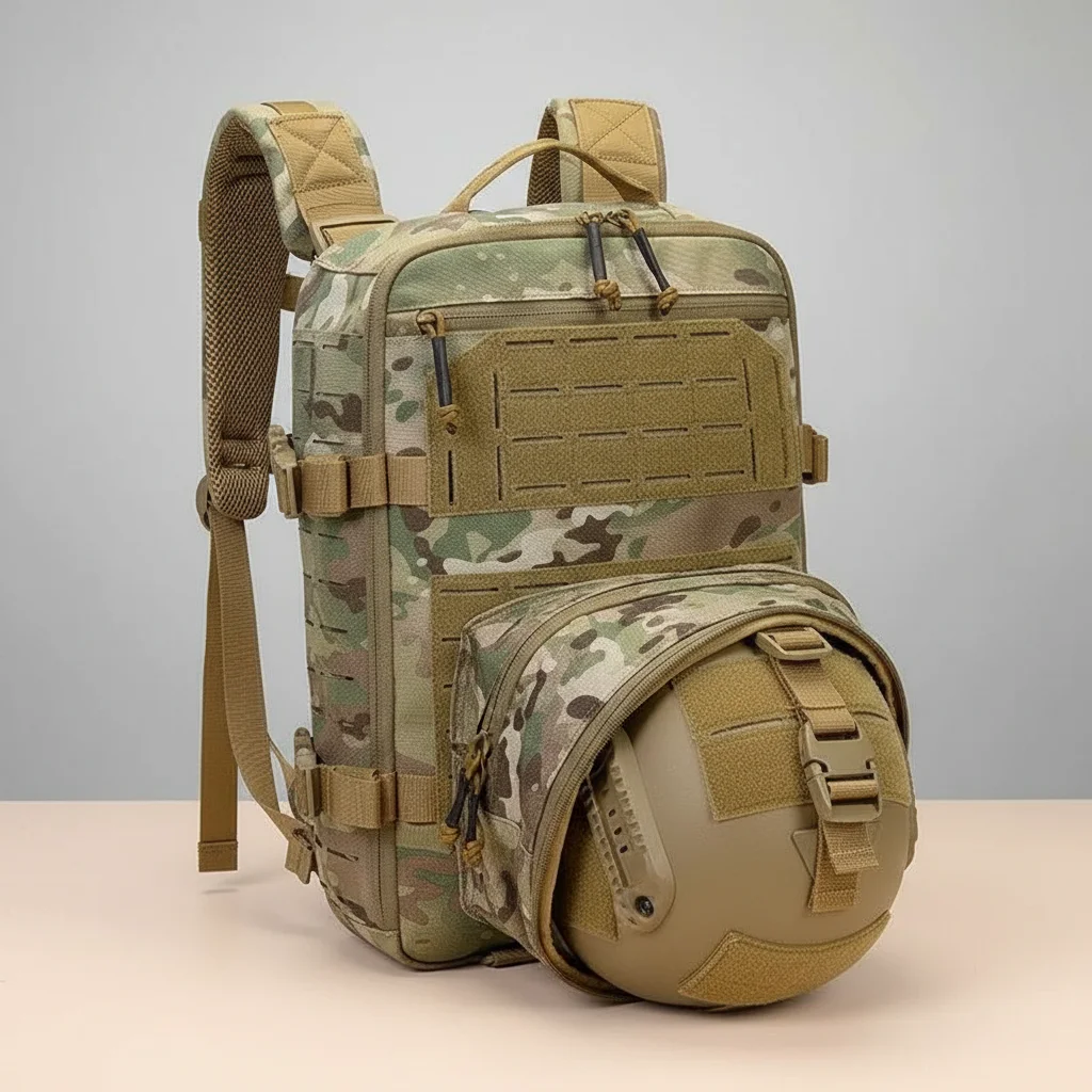 Sac a dos militaire tactique porte casque molle - Vue 2 - Sac a Dos Militaire
